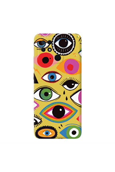 Other Xiaomi Redmi 10C Colorful eyes Yellow Colored Silicone TPU Θήκη