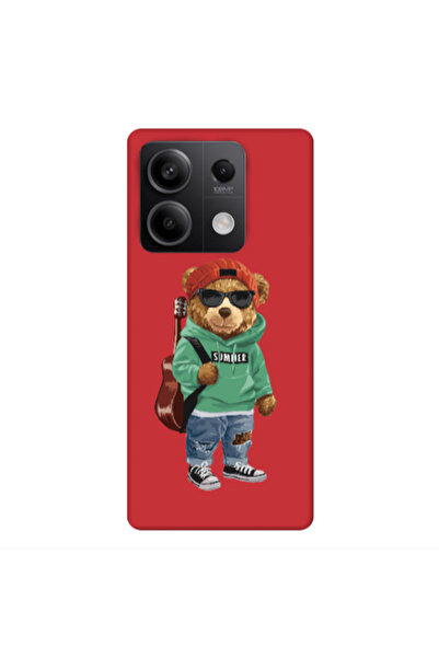 Other Xiaomi Redmi Note 13 5G Summer Tedy Red Colored Silicone TPU Θήκη