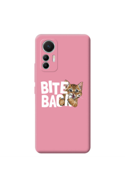 Other Xiaomi Mi 12 Lite bitte back cat Pink Colored Silicone TPU Θήκη