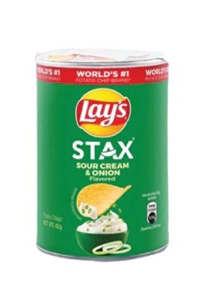 Lay's رقائق بطاطس ليز ستاكس بنكهة الكريمة الحامضة والبصل 42 جرام