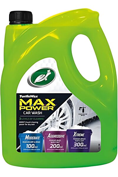 Turtle Wax Max Power Car Wash Shampoo 4 Liters - Triple Action, High Foam, pH...