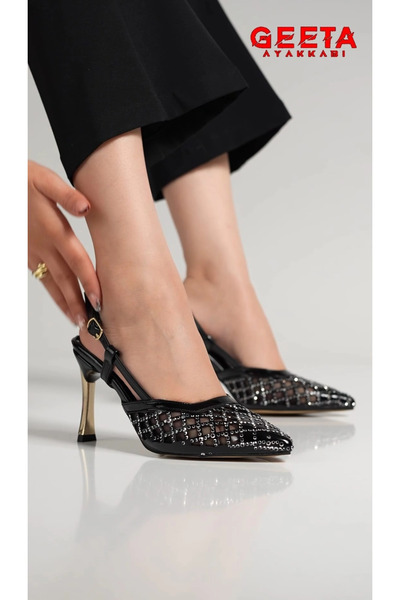 geeta Women's Stone-Detail Shoes Black