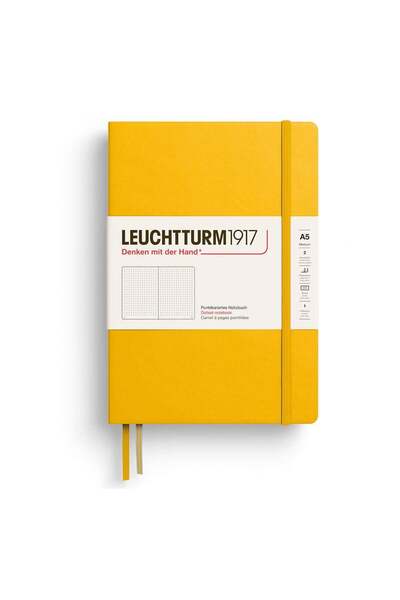 Leuchtturm1917 Blocnotes format mediu (A5), copertă rigidă, 251 pagini numero...