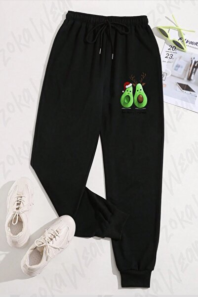 ZOKAWEAR Unisex New Year's Avo Merry Printed Sweatpants