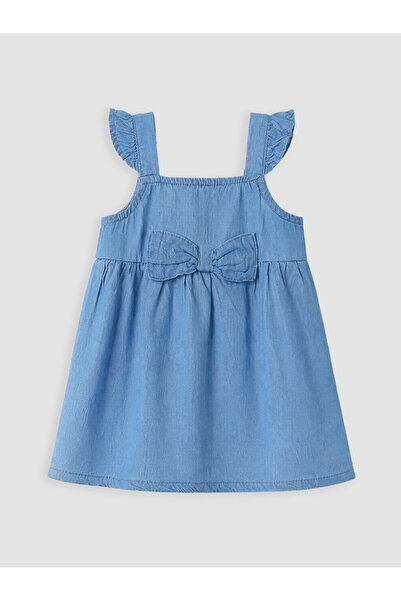 LC Waikiki I Kare Roba Collar Bow Baby Girl Jean Dress from Freezen Store