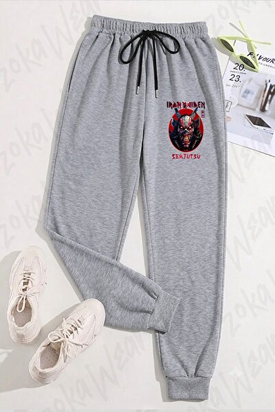 ZOKAWEAR بنطال رياضي مطبوع للجنسين من Iron Maiden 4