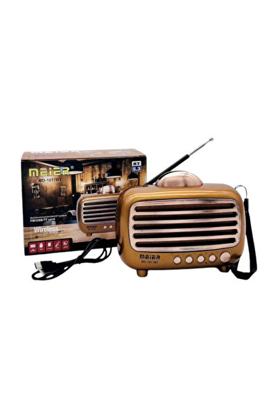 Tradesor Επαναφορτιζόμενο ραδιόφωνο Retro - MD-1017BT - 410171 - Gold