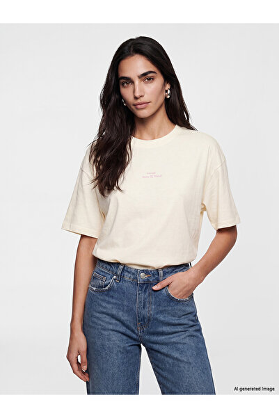 LC Waikiki Peak New Season Printed 100% Cotton Women's T-Shirt