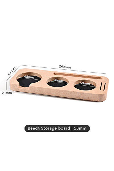 Choice3 Beech 58MM Coffee Tamper Mat Station Stand Portafilter Holder Support...