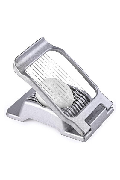 Choice GRAY Heavy Duty Aluminium Egg Slicer for Hard Boiled Eggs Strawberry S...