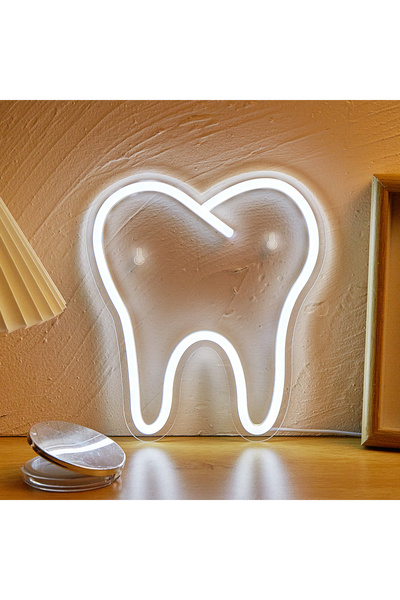 Choice 5w Chi-buy LED Neon Tooth USB Powered Neon Signs Night Light 3D Wall A...