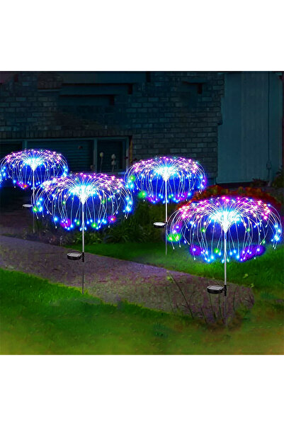 Choice9 60 مصباح LED - 4 قطع متعددة الألوان، 200 مصباح LED يعمل بالطاقة الشمس...