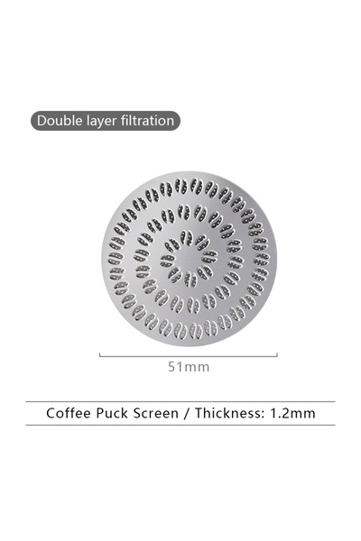 Choice 51mm Filter Screen Reusable Metal 51/53/58mm Double Coffee Filter Fine...