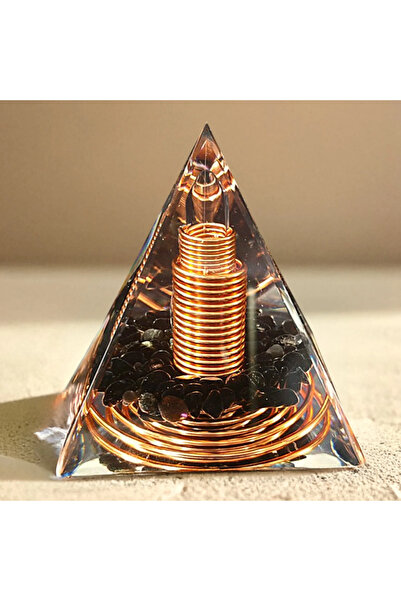 Choice 5cm 1pc 1pc Orgonite Pyramid With Obsidian, Energy For Yoga, Crystal G...