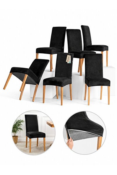 delfin HomeRoy Huse Catifea pentru Scaune – Set 6 Bucăți