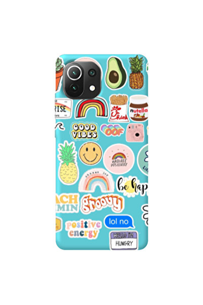 Other Xiaomi Mi 11 Lite Good vibes Turquoise Colored Silicone TPU Θήκη