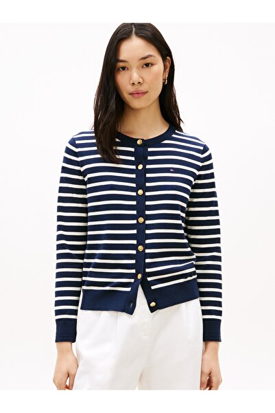 Tommy Hilfiger CO JERSEY FINE GG C-NK LS CARDI KADIN CEKET