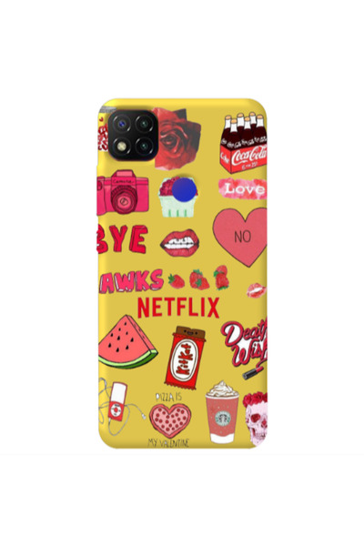 Other Xiaomi Redmi 9c pizza is my valentine Yellow Colored Silicone TPU Θήκη