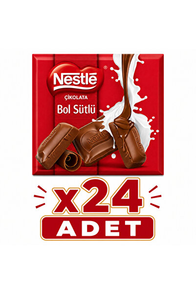 Nestle Nestlé Classic Sütlü Kare Çikolata (60 g) x24 Adet