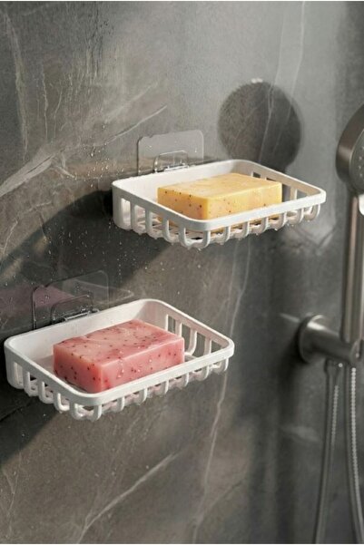 Pamit Toys 2 Adhesive Soap Holders / Bathroom, Kitchen Solid Soap Hangers