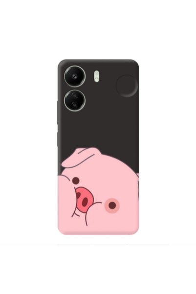 Other Xiaomi Redmi 13C Piggy 2 Black Colored Silicone TPU Θήκη