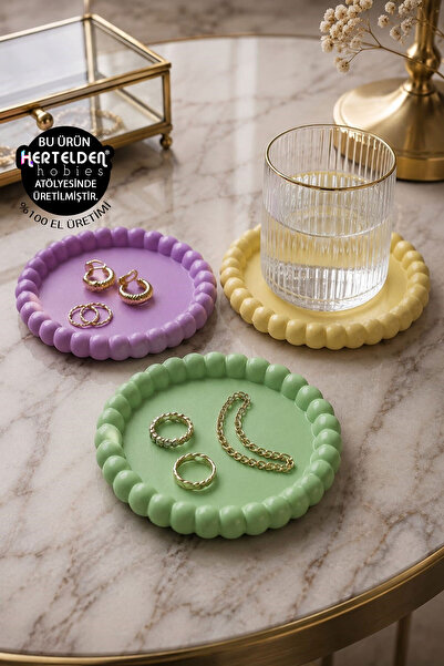 herteldenhobies 3-Piece Bubble Coasters - Bubble Plate Decorative Object 100%...