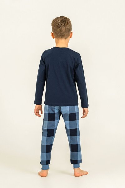 Rolypoly Boy's Whoosh Ambulance Navy Blue Long Sleeve Pajama Set Rp3871-C-V2
