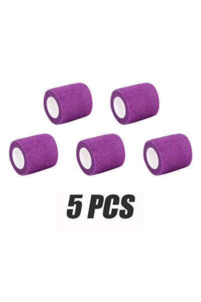 Choice12 A0170-5pcs purple 5cm Colorful Tattoo Grip Bandage Cover Wraps, Nonw...