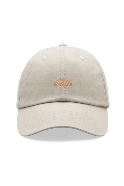 Choice1 Adjustable Beige 1pc Croissant Printing Retro Baseball Caps,leisure W...