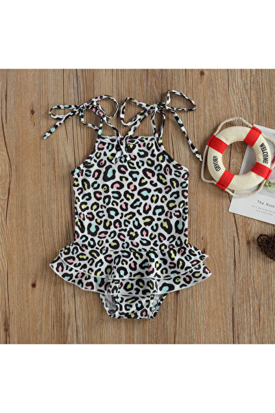 drool Costum de baie cu volan si bretelute (Marime: 120, Model: Pete multicol...