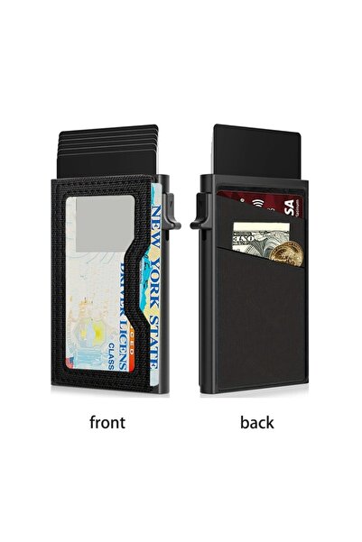 Choice3 Black Style 1 Anti Theft Ultra Aluminum Alloy Pop Up Metal Card Bag, ...