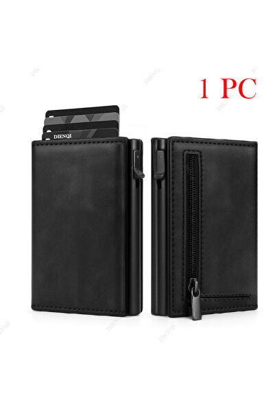 Choice1 Black Rfid Holder Wallet Mens Bank Cardholder Aluminium Metal Case Sl...