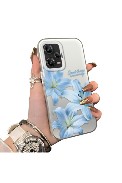 Hontinga Redmi Note 12 Pro 5G Uyumlu Silikon Kenar Sert Arka Kılıf Couple Tel...
