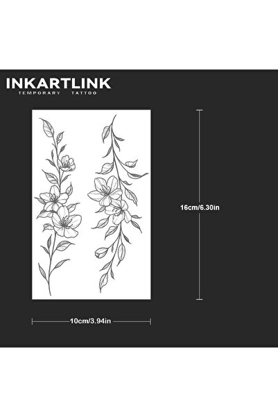 Choice 297-1016XL Flower Temporary Tattoo,Lasts To 15 Days New Technology Mag...