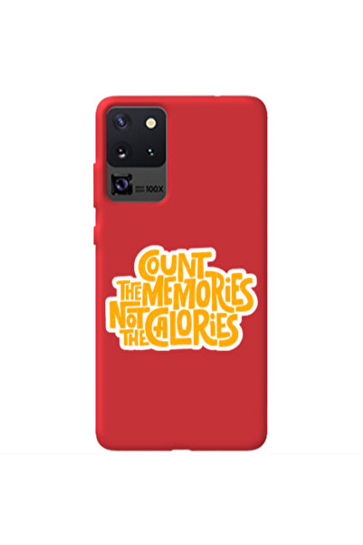 Other Samsung S20 Ultra Count the memories not the calories Red Colored Silic...