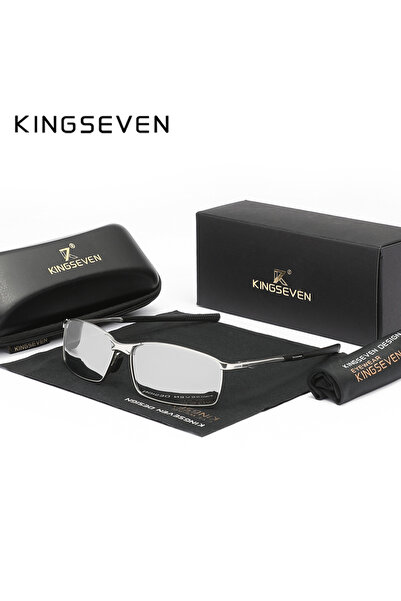 Choice4 C6-Silver-Silver KINGSEVEN Fashion Rectangular Frame Sunglasses For M...