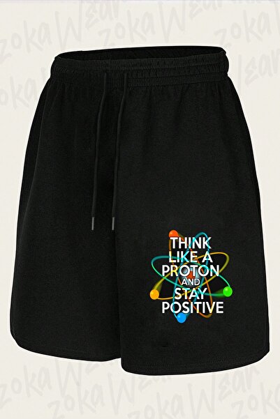 ZOKAWEAR Unisex Think Like a Proton and Stay Design Printed Shorts