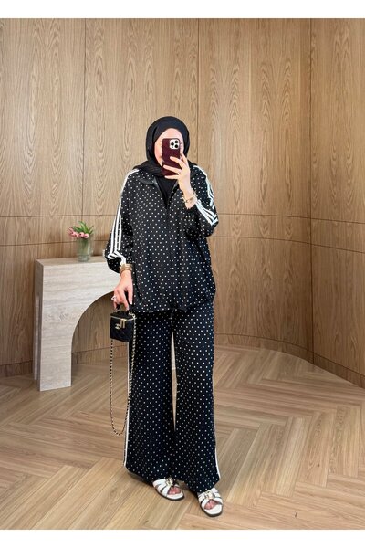 SOİ Polka Dot Equivalent Suit Black
