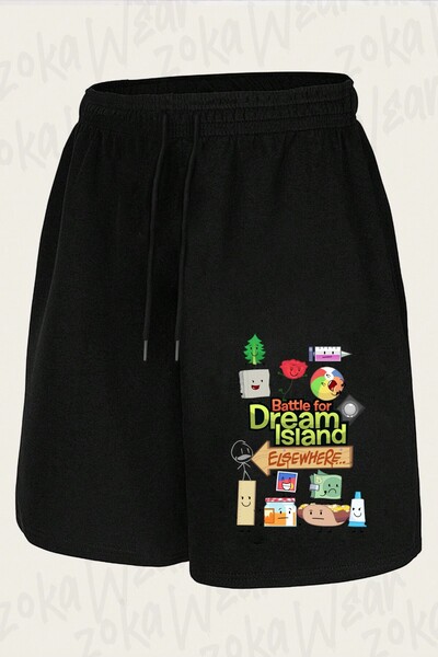ZOKAWEAR Unisex BFDI v12 Σορτς με στάμπα σχεδίου