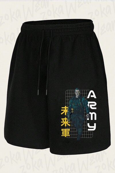 ZOKAWEAR Unisex Army Warrior Japanese Design Printed Shorts