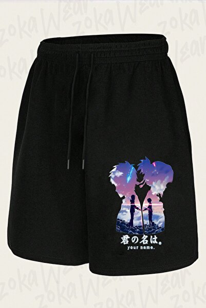 ZOKAWEAR Unisex Kimi No Na Wa Design Printed Shorts