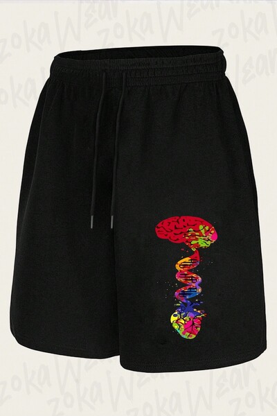 ZOKAWEAR Unisex Spine Dna Spiral Design Printed Shorts