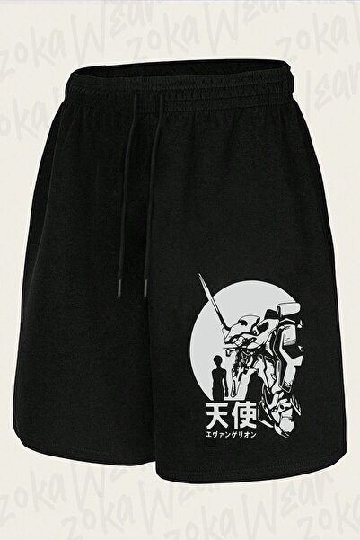 ZOKAWEAR Unisex Neon Genesis Evangelion Retro Vintage3 Σορτς με στάμπα σχεδίου