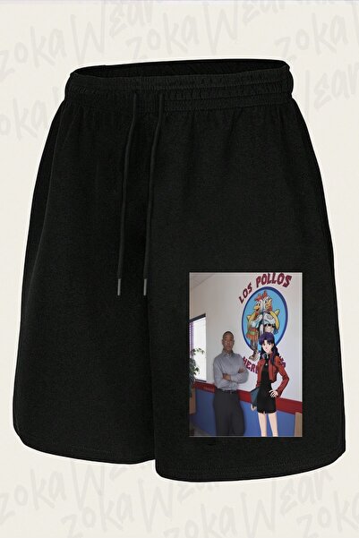 ZOKAWEAR Unisex Gus and Misato Design Printed Shorts