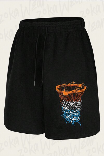 ZOKAWEAR Unisex Basketball Hoop V2 Design Printed Shorts