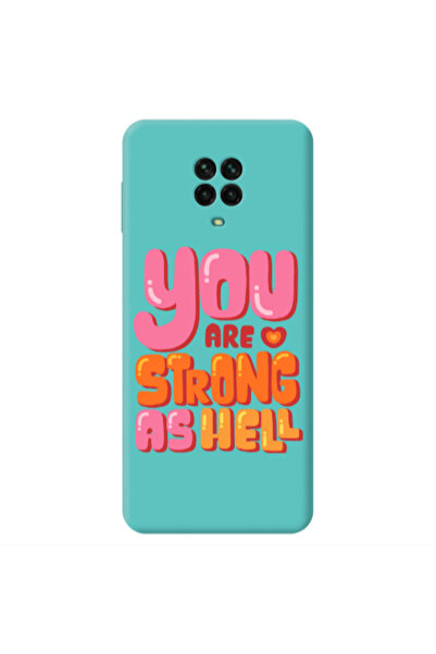 Other Xiaomi Redmi Note 9 Pro You are Love Strong Turquoise Colored Silicone ...