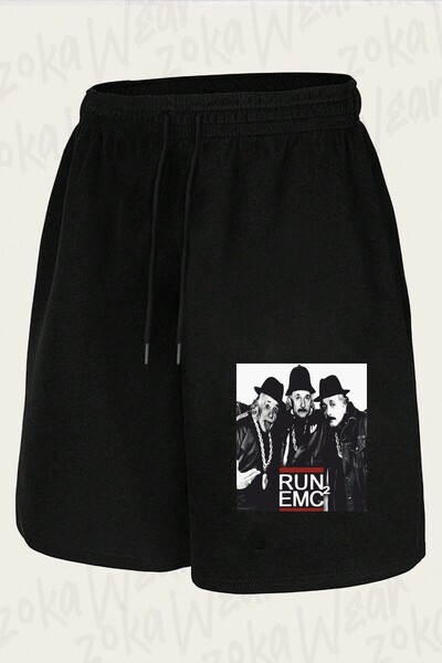ZOKAWEAR Unisex σορτς με στάμπα Einstein Run Emc Design