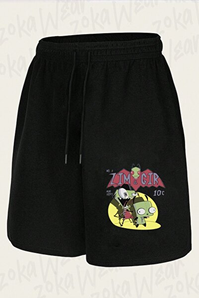 ZOKAWEAR Unisex Invader Zim V16 Design Printed Shorts