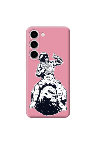 Other Samsung S23 Plus ice cream in space Pink Colored Silicone TPU Θήκη