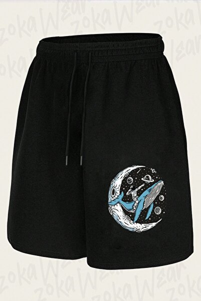 ZOKAWEAR Unisex Astronaut, Whale Driver Design Printed Shorts